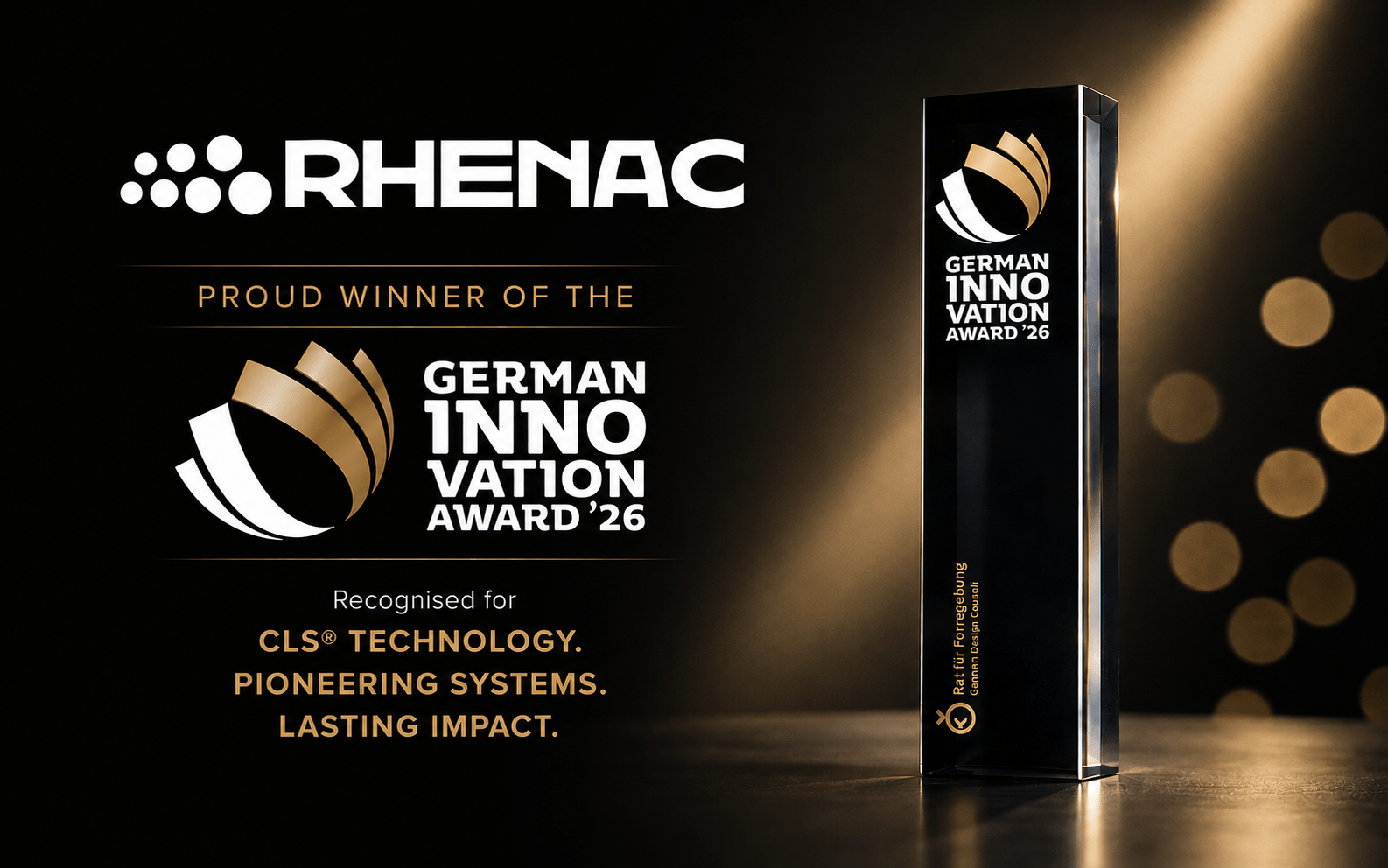 Rhenac wins German Innovation Awards 2026 for controlled environment turf management